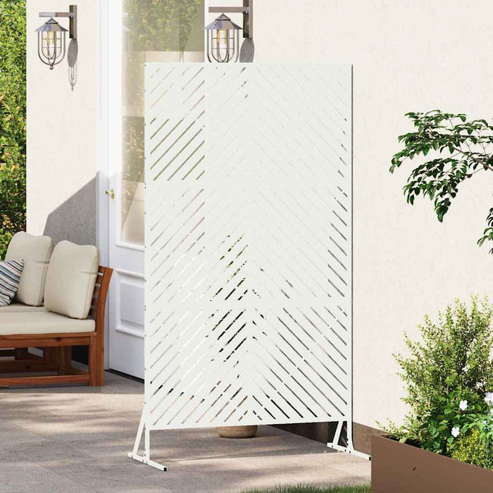 Schermo di Privacy  Bianco 100x50x180 cm in Acciaio 868543
