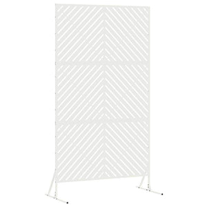 Schermo di Privacy  Bianco 100x50x180 cm in Acciaio 868543