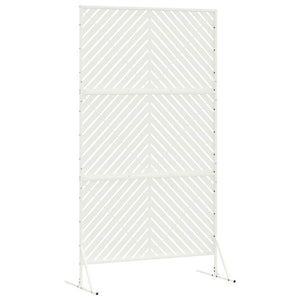 Schermo di Privacy  Bianco 100x50x180 cm in Acciaio 868543