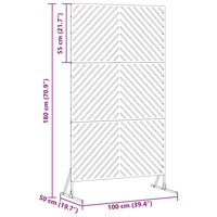 Schermo di Privacy  Bianco 100x50x180 cm in Acciaio 868543