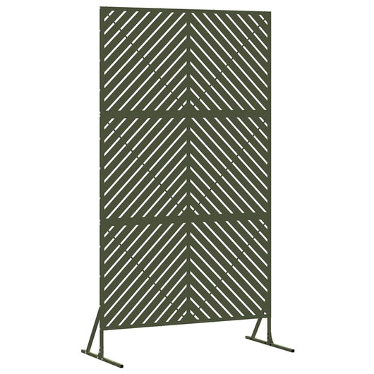 Schermo di privacy  in verde oliva, 100x50x180 cm, in acciaio. 868545
