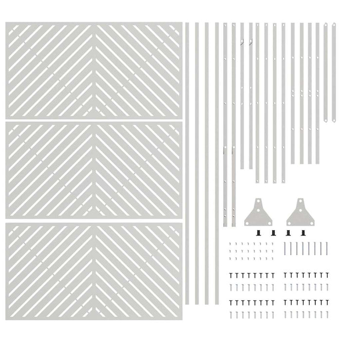 Schermo Privato  100x50x180 cm in Acciaio Inossidabile 868546