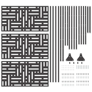 Schermo per Privacy Nero Acciaio 868549