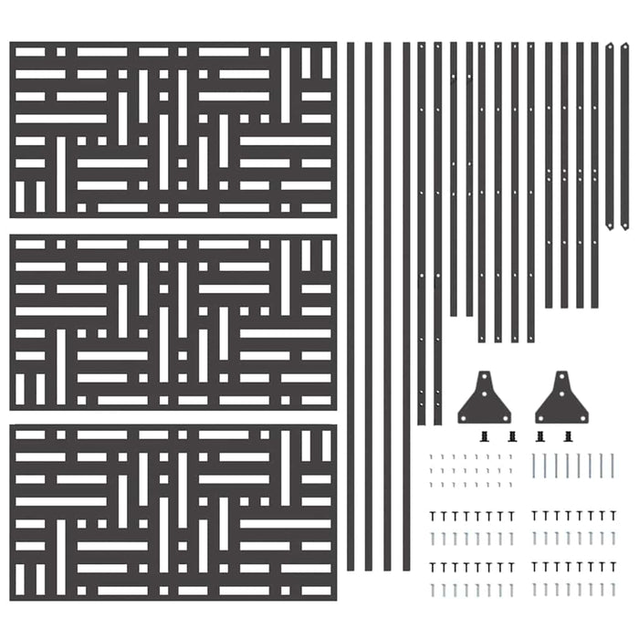 Schermo per Privacy Nero Acciaio 868549