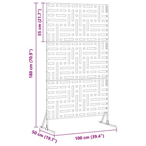 Schermo per Privacy Nero Acciaio 868549