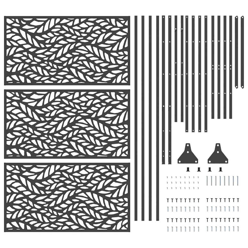 Schermo per Privacy Nero Acciaio 868556