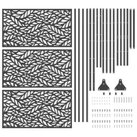 Schermo per Privacy Nero Acciaio 868556