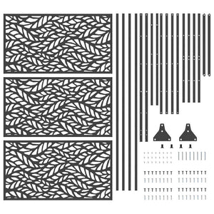 Schermo per Privacy Nero Acciaio 868556