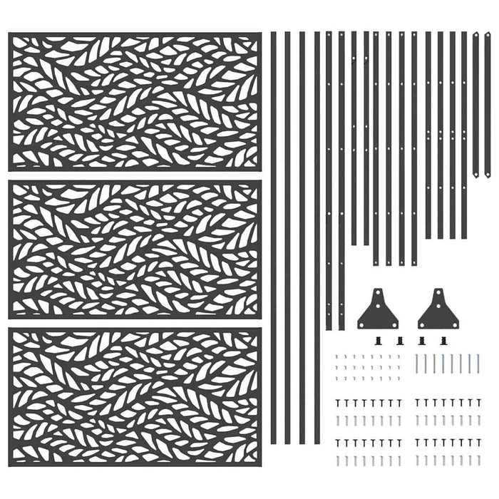 Schermo per Privacy Nero Acciaio 868556