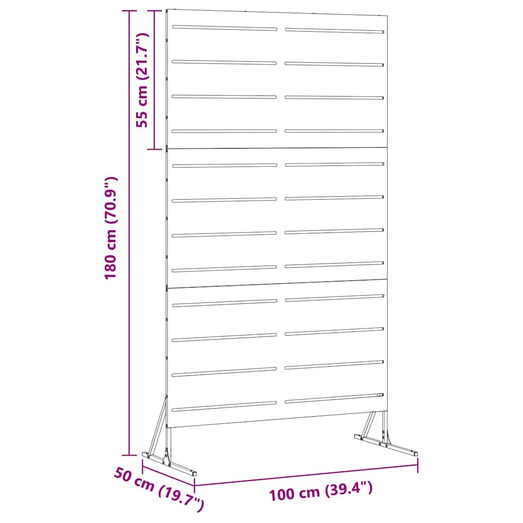 Schermo Privacy  180 cm in Acciaio Inossidabile 868567