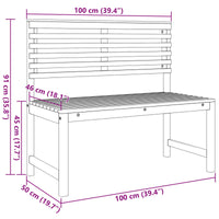 Panchina da giardino Marrone 100 x 50 x 91cm 4107151