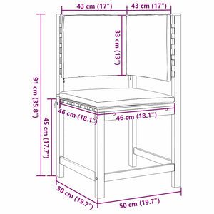 Sedia da Giardino Marrone 50 x 50 x 91cm 4107159