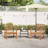 vidaXL Sedie da giardino 2 pcs Naturale 60 x 65 x 76.5 cm