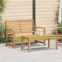vidaXL Set Divano da Giardino 2 pcs Naturale Legno massello di teak