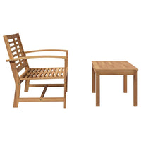 vidaXL Set Divano da Giardino 2 pcs Naturale Legno massello di teak