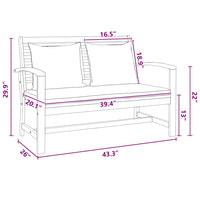 vidaXL Panchina da giardino Naturale 110 x 64 x 76.5 cm