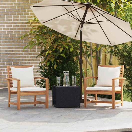 vidaXL Sedie da giardino 2 pcs Naturale 60 x 65 x 76.5 cm