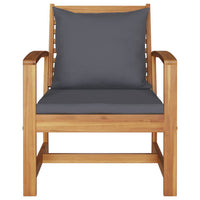 vidaXL Sedie da giardino 2 pcs Naturale 60 x 65 x 76.5 cm