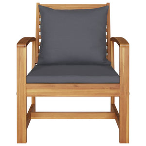 vidaXL Sedie da giardino 2 pcs Naturale 60 x 65 x 76.5 cm