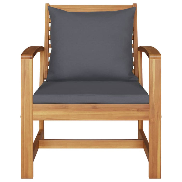 vidaXL Sedie da giardino 2 pcs Naturale 60 x 65 x 76.5 cm