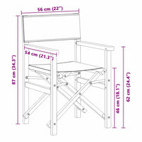 Sedia Direttore Pieghevole Grigio 56 x 54 x 87 cm 42008018