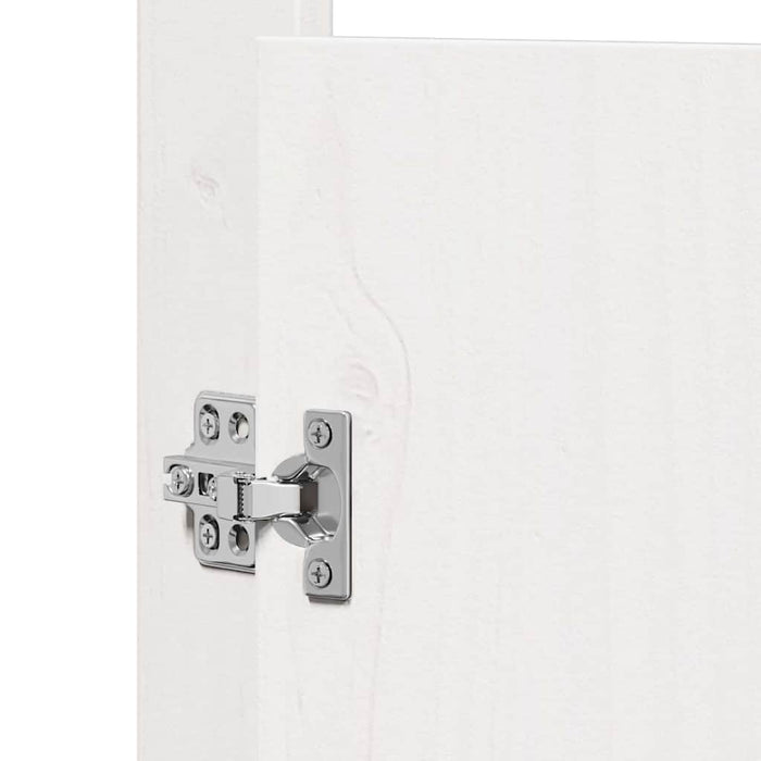 Porta da cucina Bianco 50 x 9 x 82 cm Legno massello di pino 868171