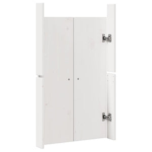Porta da cucina Bianco 50 x 9 x 82 cm Legno massello di pino 868171