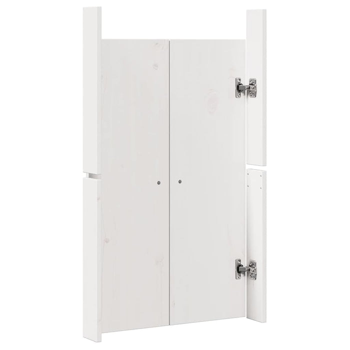 Porta da cucina Bianco 50 x 9 x 82 cm Legno massello di pino 868171