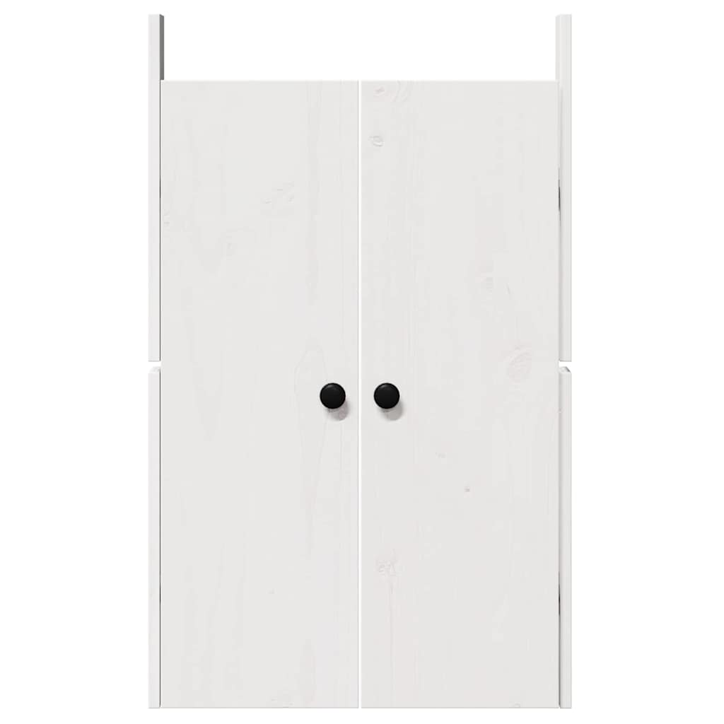 Porta da cucina Bianco 50 x 9 x 82 cm Legno massello di pino 868171