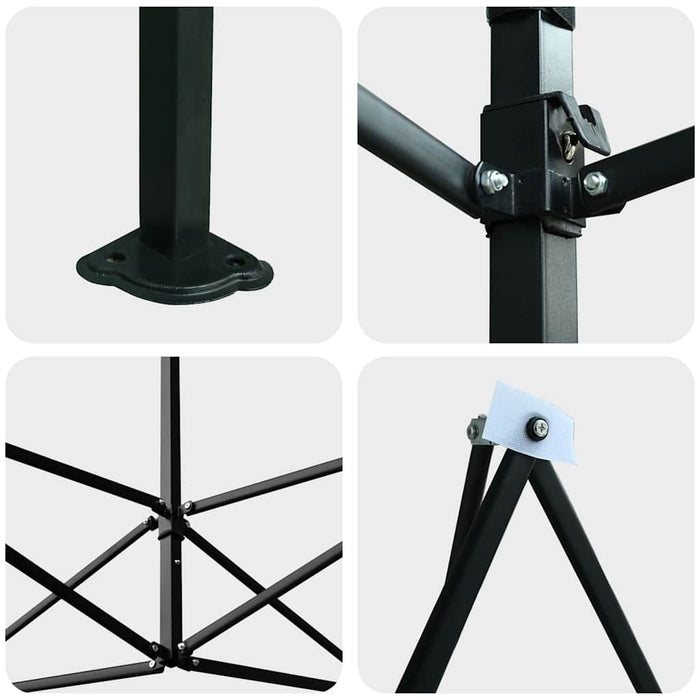 vidaXL Serra con tetto Verde 290 x 290 x 315 cm Acciaio