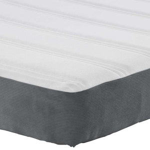Materasso da Letto con materasso Grigio 100 x 200 cm Tessuto 42008272