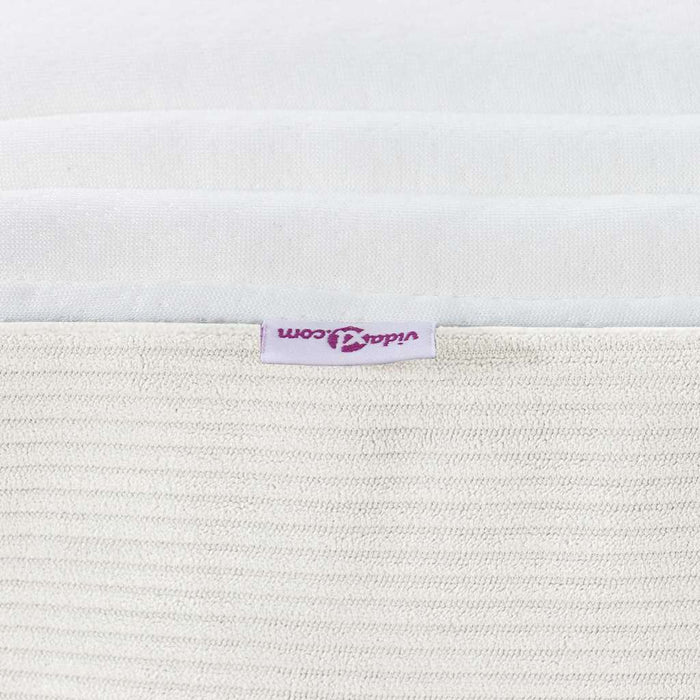 Materasso da Letto con materasso Crema 140 x 200 cm Tessuto 42008293