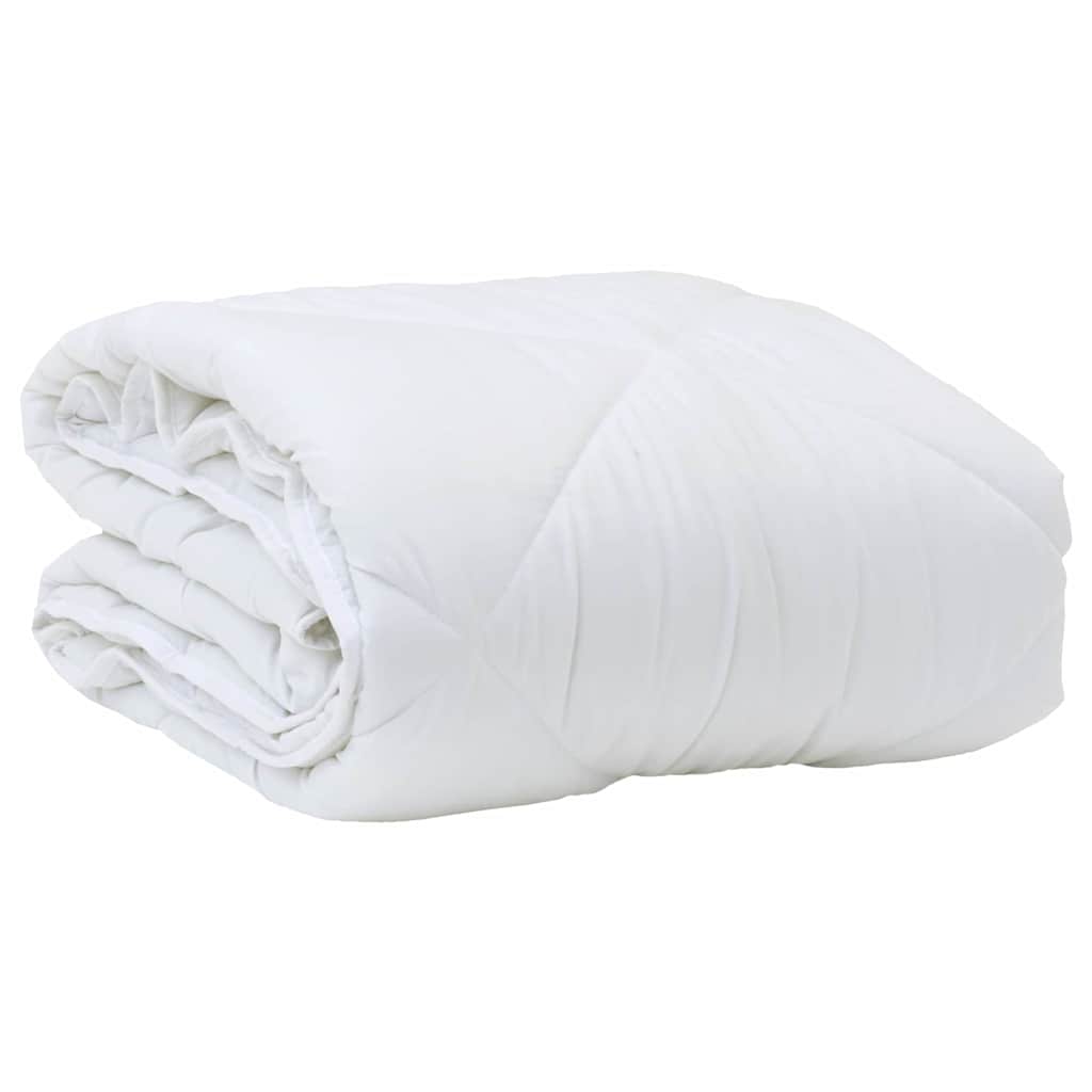 vidaXL Trapunte & Duvet Bianco 155 x 200 cm Microfibra