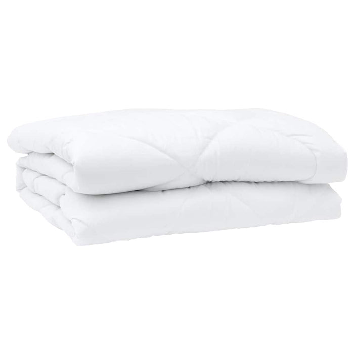 vidaXL Trapunte & Duvet Bianco 240 x 200 cm Microfibra