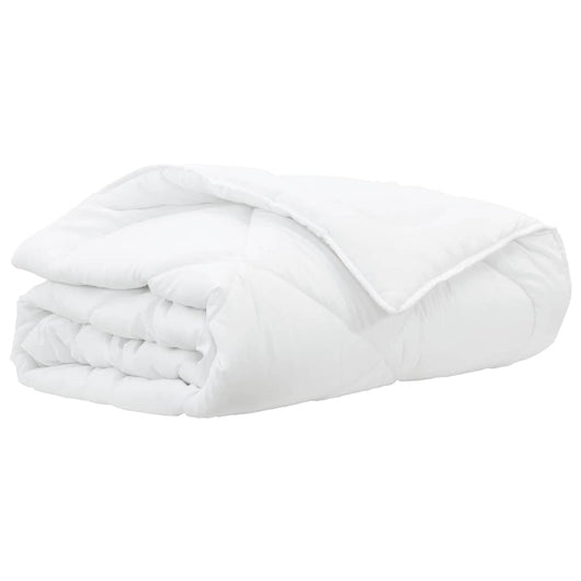 vidaXL Trapunte & Duvet Bianco 200 x 220 cm Microfibra