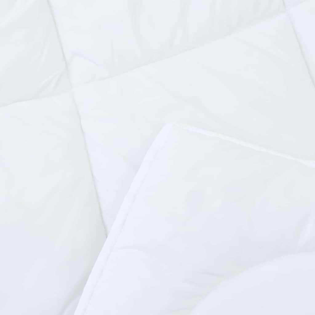vidaXL Trapunte & Duvet Bianco 240 x 220 cm Microfibra