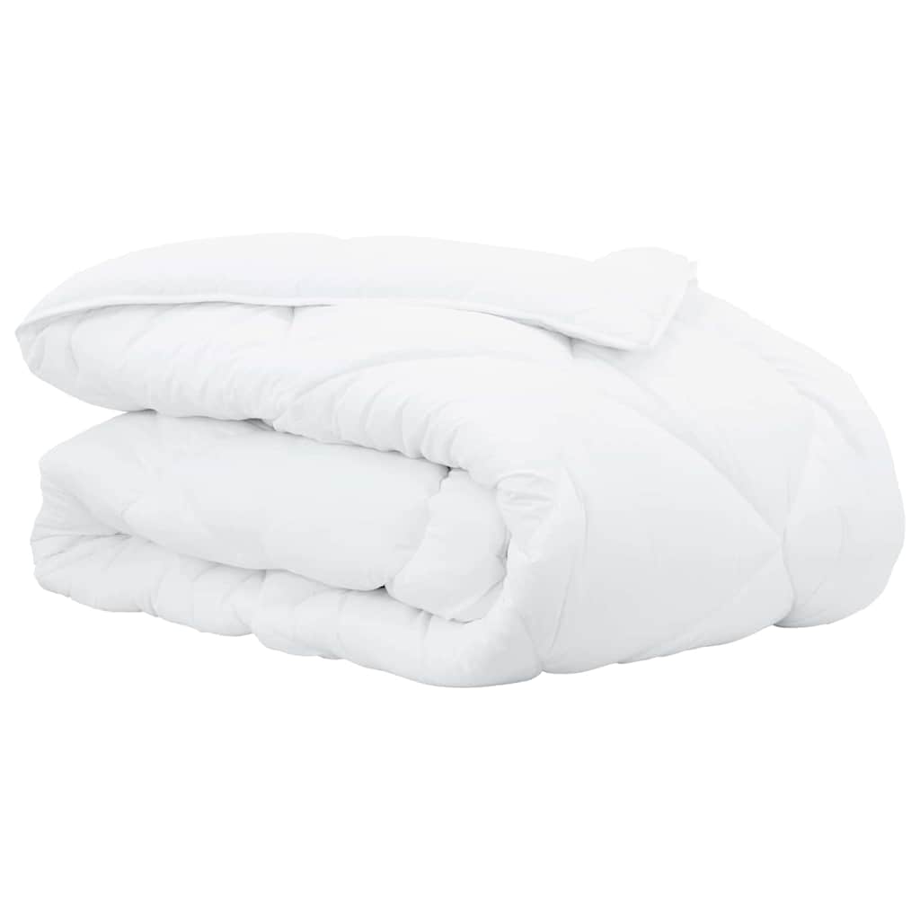 vidaXL Trapunte & Duvet Bianco 240 x 220 cm Microfibra