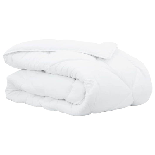 vidaXL Trapunte & Duvet Bianco 260 x 220 cm Microfibra