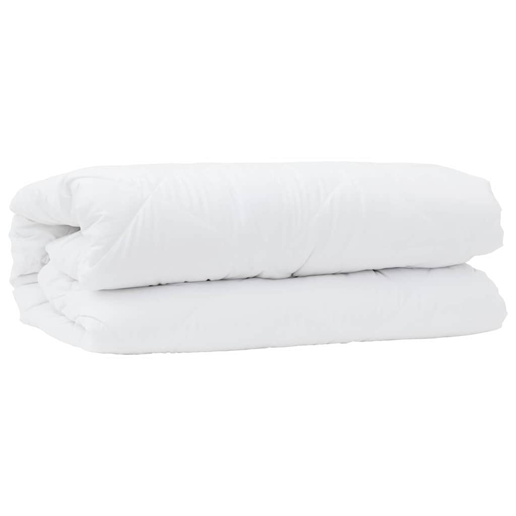vidaXL Trapunte & Duvet Bianco 155 x 220 cm Microfibra