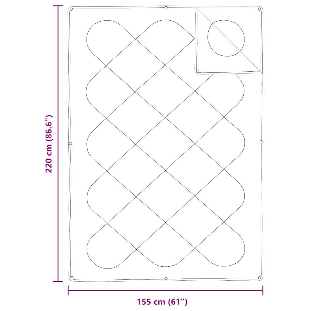 Trapunte & Duvet Bianco 155 x 220 cm Microfibra 42007788