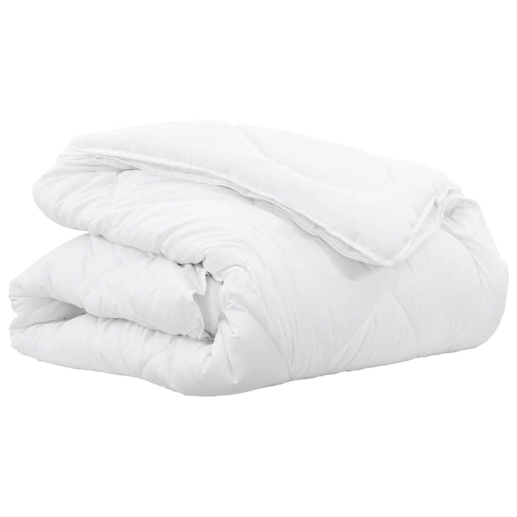 vidaXL Trapunte & Duvet Bianco 240 x 220 cm Microfibra