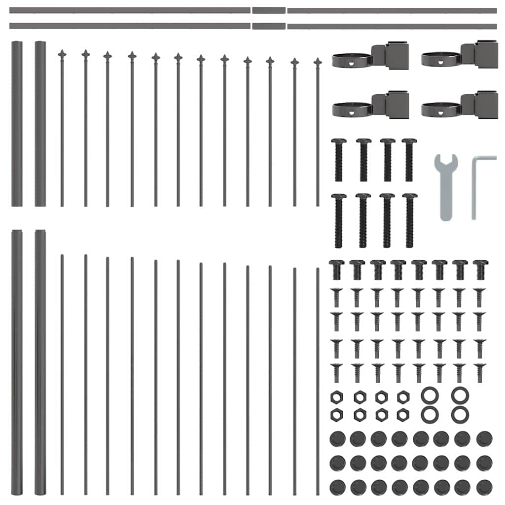 Recinzione per Giardino Grigio 170 x 150 cm 42003905