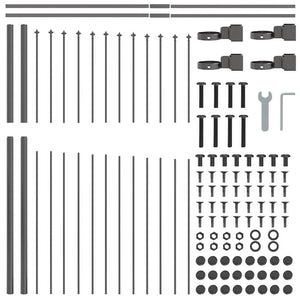 Recinzione per Giardino Grigio 170 x 150 cm 42003905