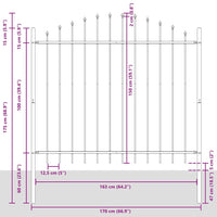 Recinzione per Giardino Grigio 170 x 150 cm 42003905