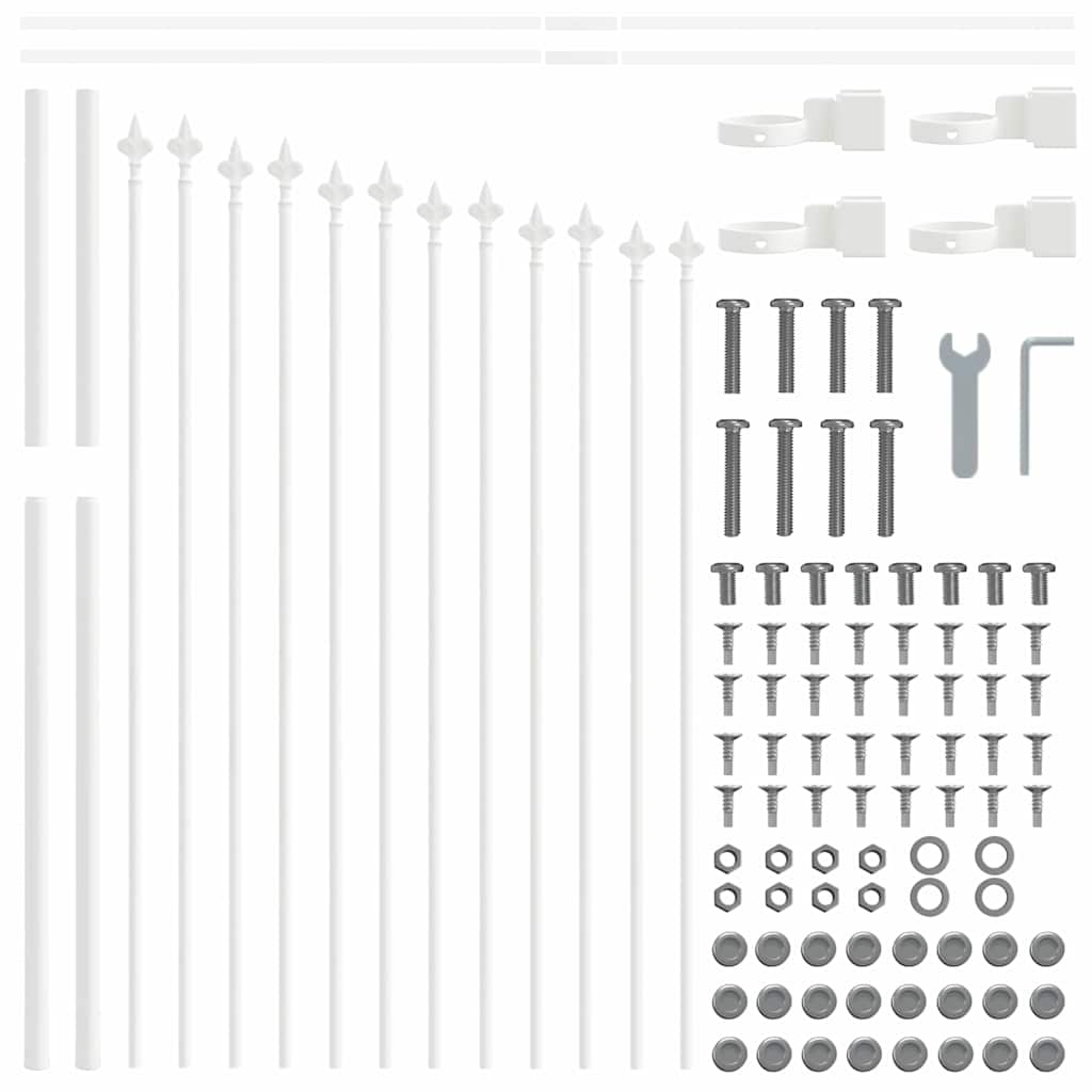 Recinzione per Giardino Bianco 170 x 140 cm 42003917