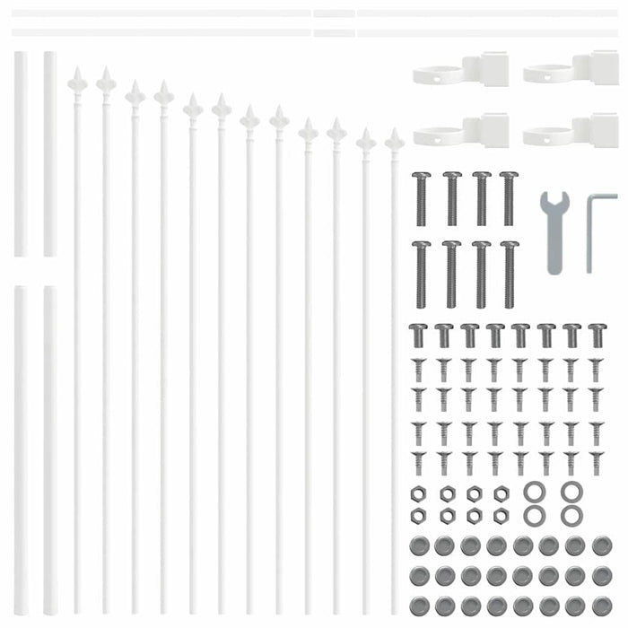 Recinzione per Giardino Bianco 170 x 140 cm 42003917