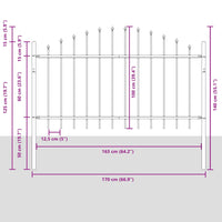 Recinzione per Giardino Bianco 170 x 140 cm 42003917