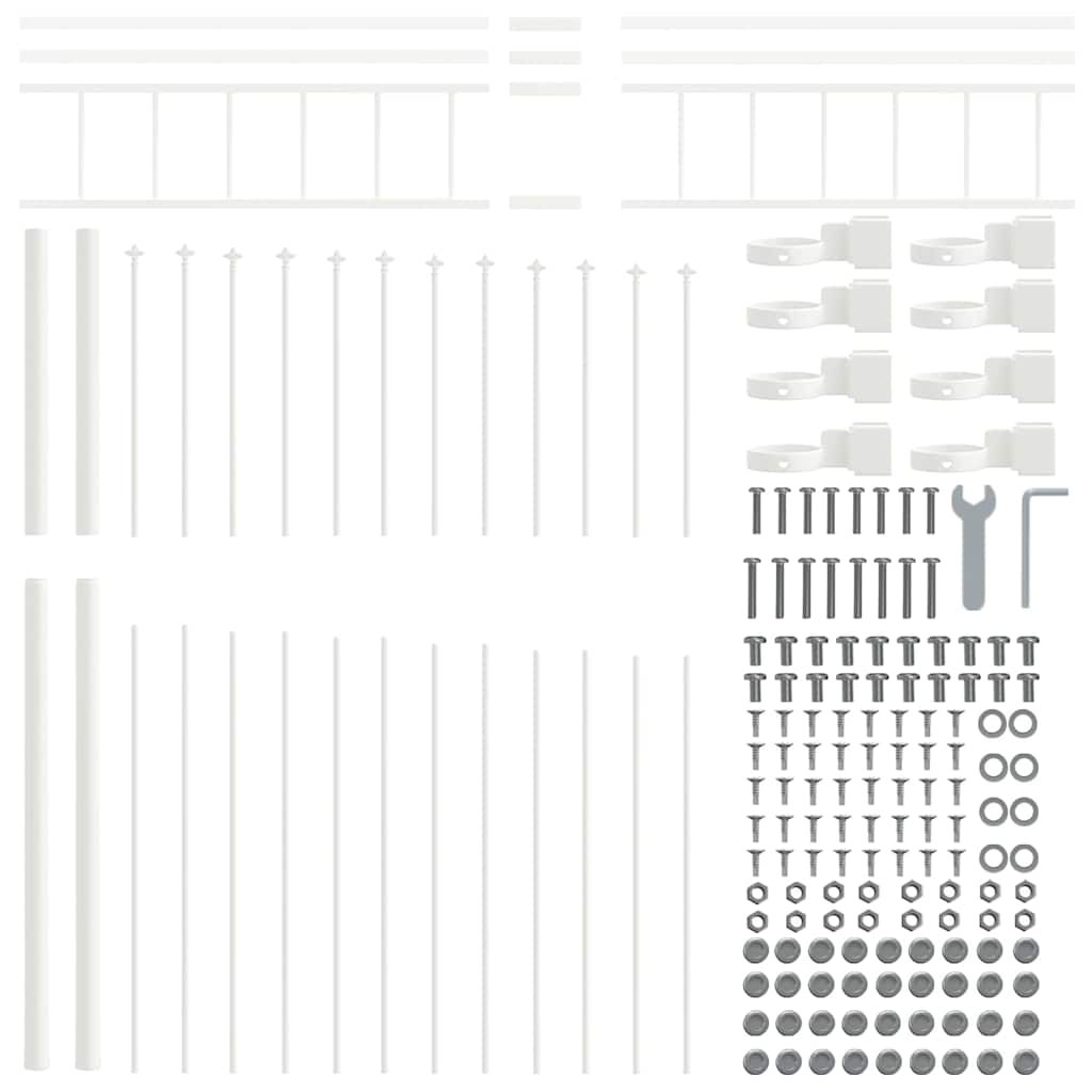 Recinzione per Giardino Bianco 170 x 200 cm 42003921