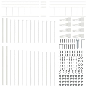 Recinzione per Giardino Bianco 170 x 200 cm 42003921