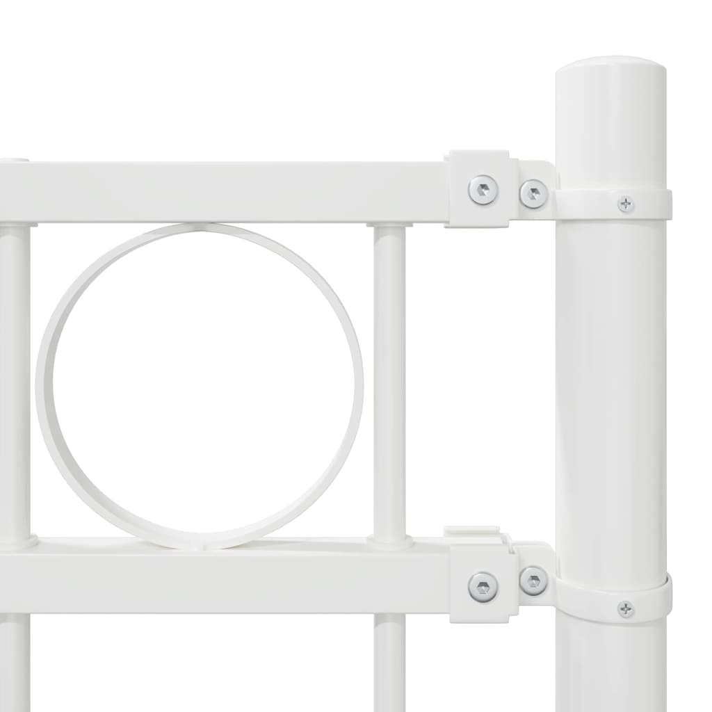 Recinzione per Giardino Bianco Acciaio 42003922